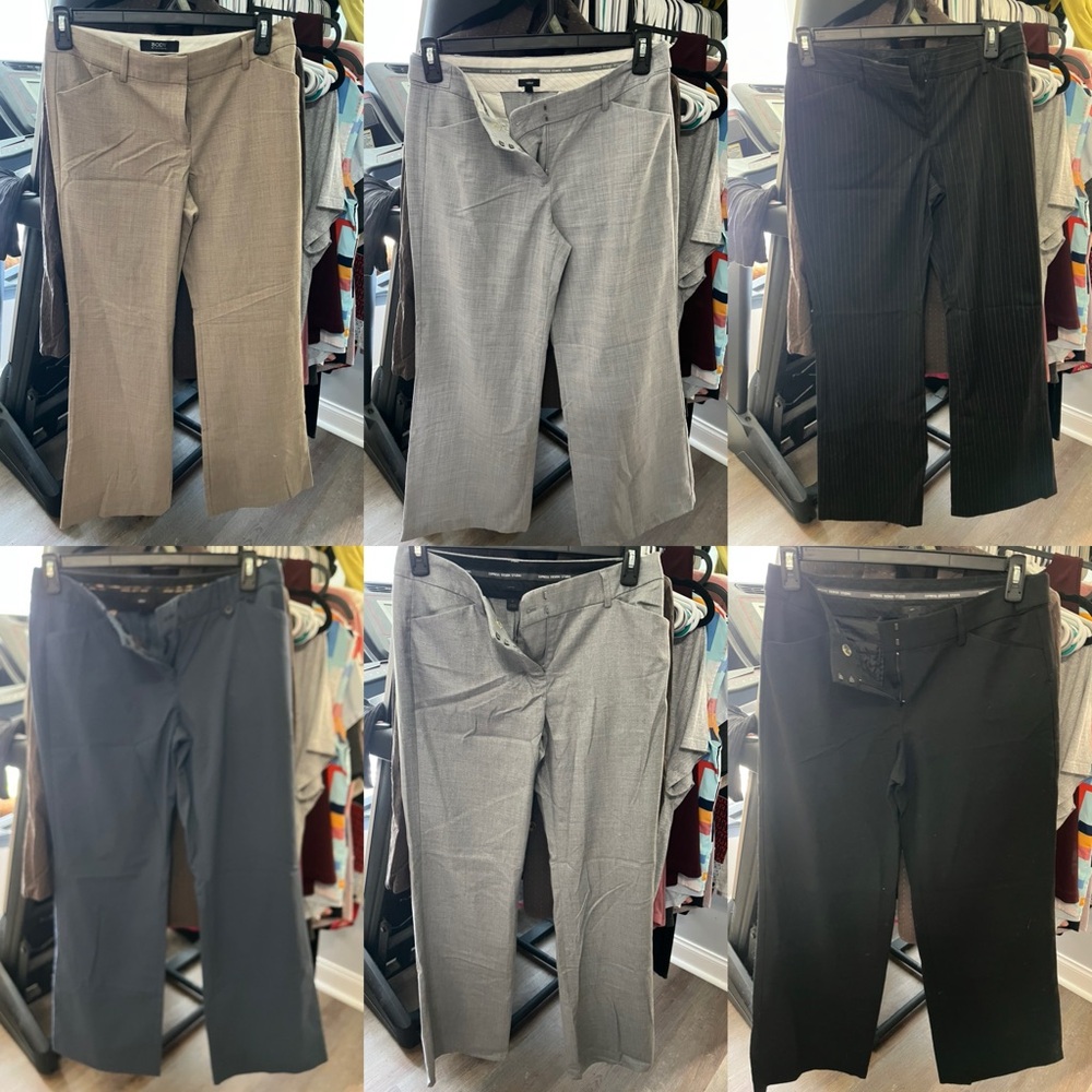 Lot of 6 Women’s Dress Pants – Size 8 – Express Editor & Victoria’s Secret